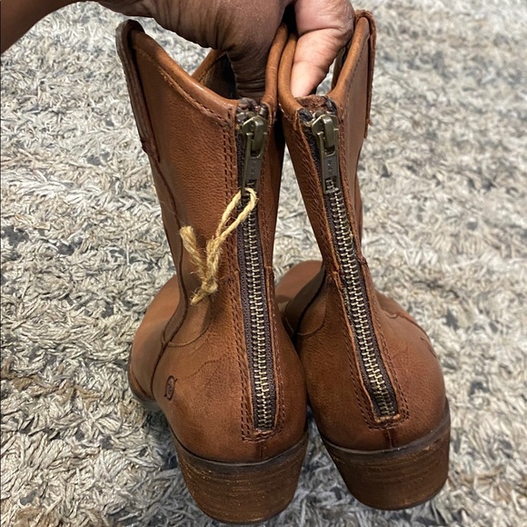 Nwob Born brown Leather western inspired comfort Boots sz 9 - Picture 6 of 12